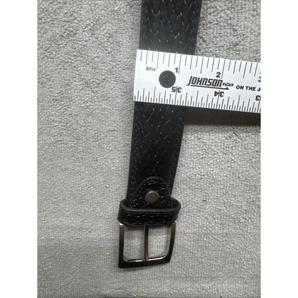 Tooled Black Leather Belt Men's 32 Western Biker‎ Rockabilly Style Gold Coast